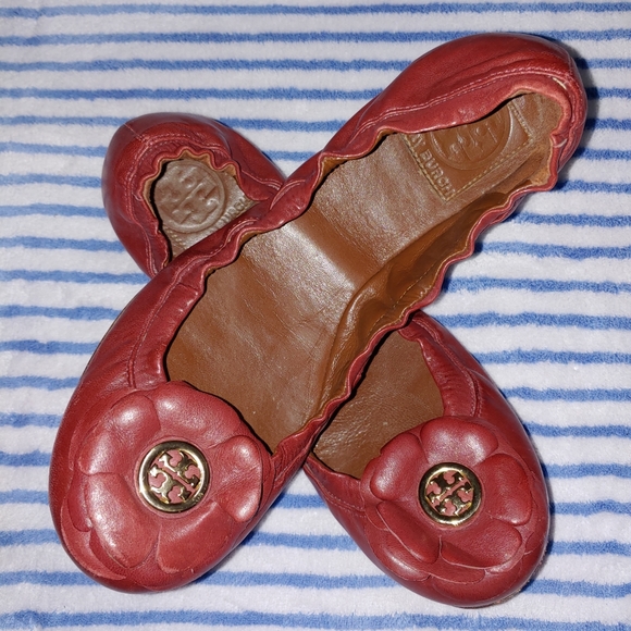Tory Burch "Red" Ballet Flats - Picture 2 of 7